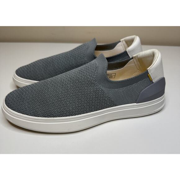Casca Boli Slip On Sneaker Mens 11 Womens 13 Grey Knit Cushioned Athleisure Shoe - Picture 3 of 10